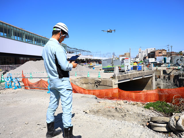 上下水道工事作業風景