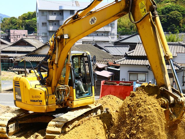 上下水道工事作業風景