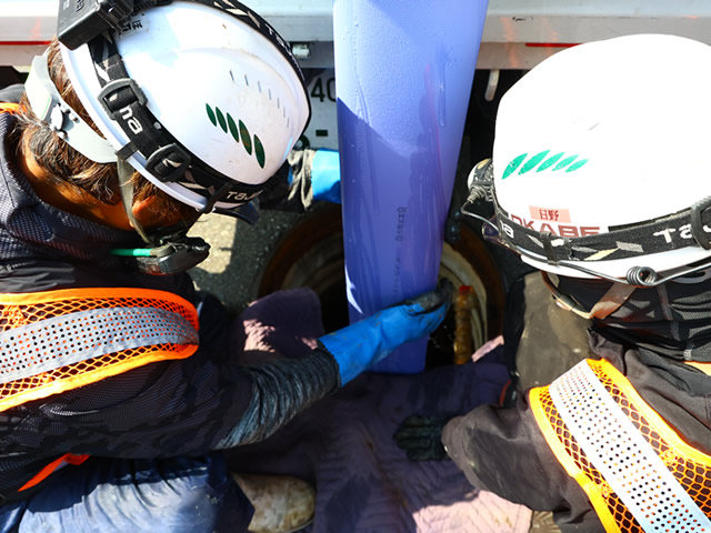 更生工事作業風景