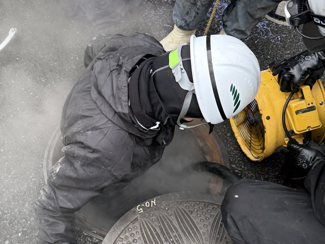 更生工事作業風景